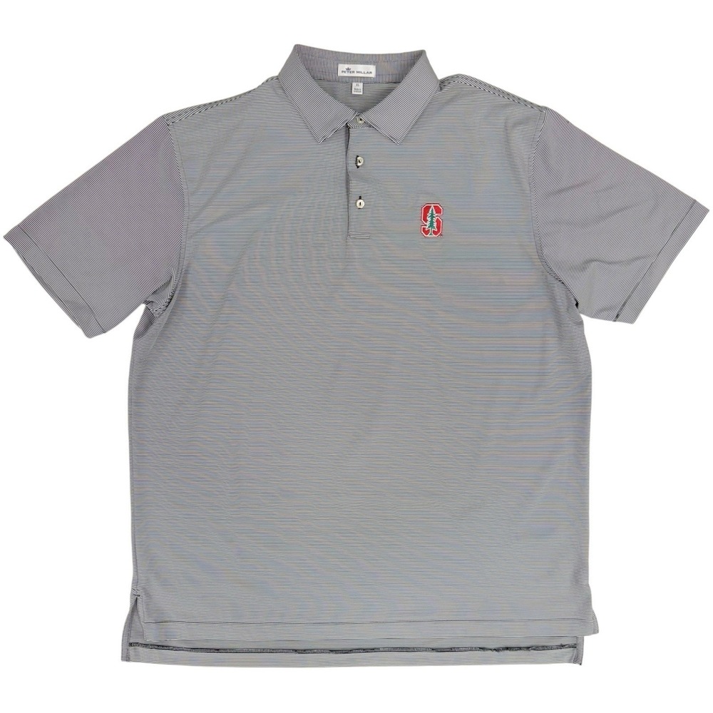 Peter Millar Men's XL Stanford University Jubilee Performance Jersey Polo Logo